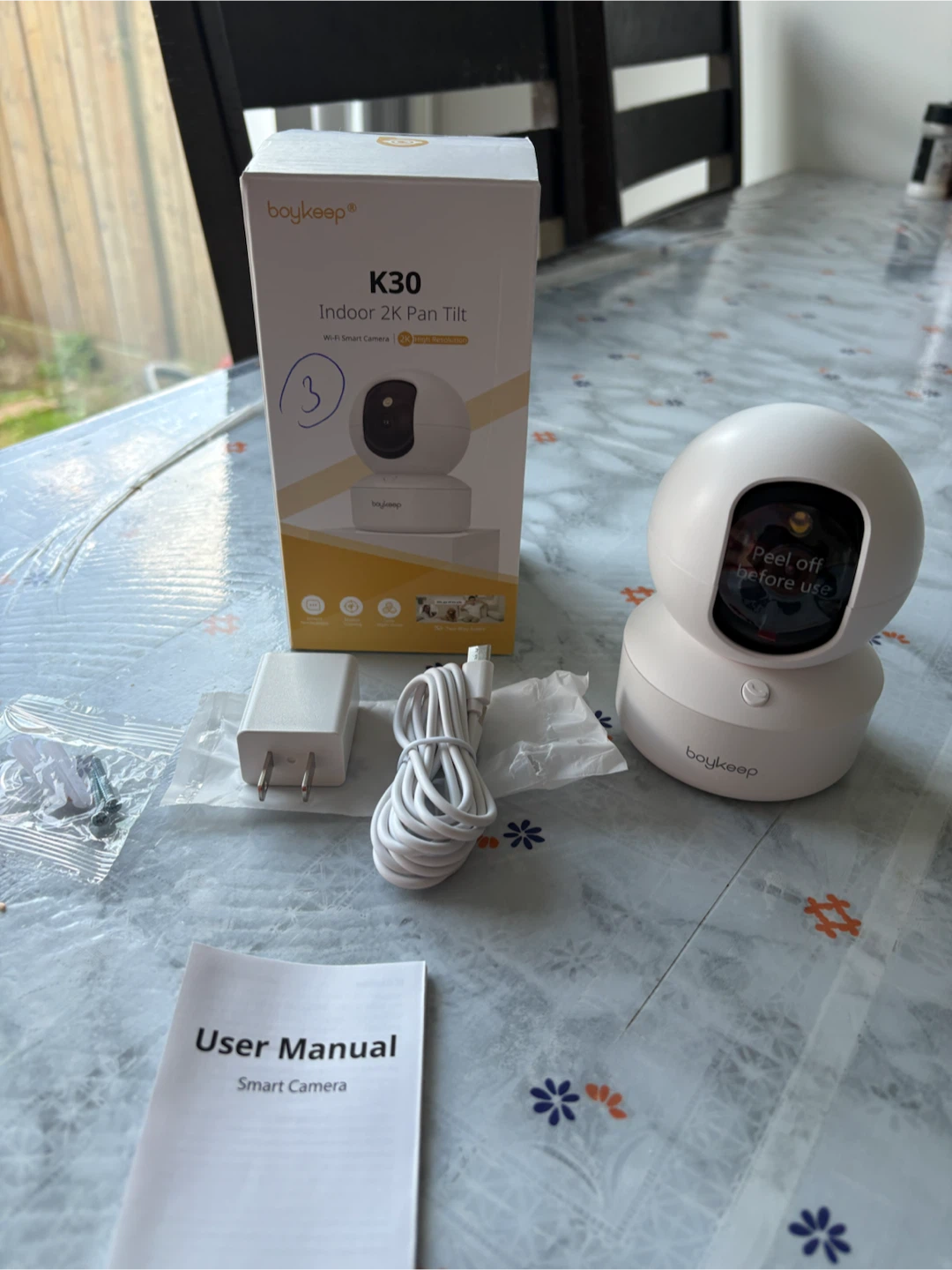 Boykeep 2K WiFi Pan-Tilt Indoor Security Camera