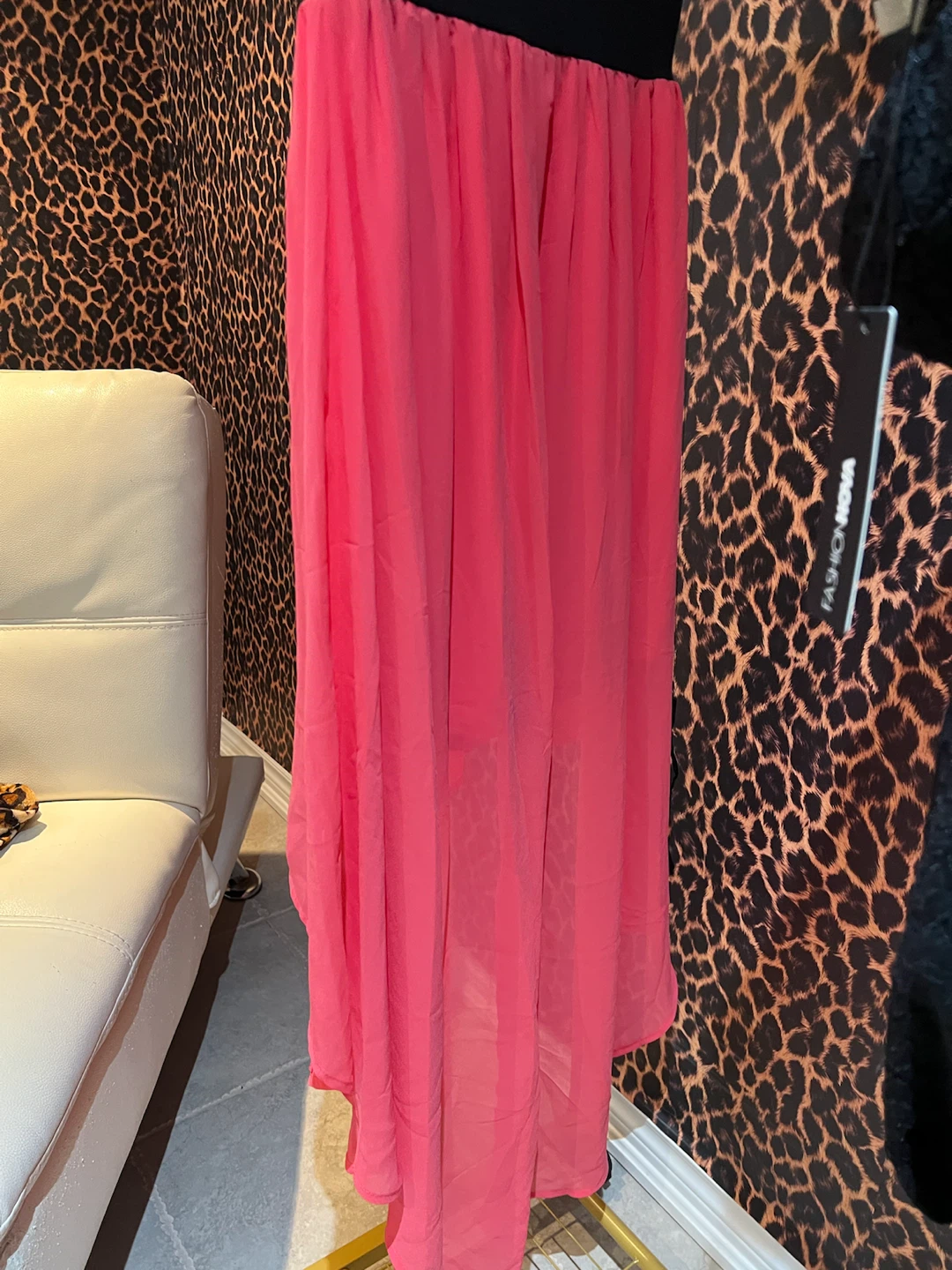 Fashion Nova Pink Sequin Strapless High-Low Dress - photo 2