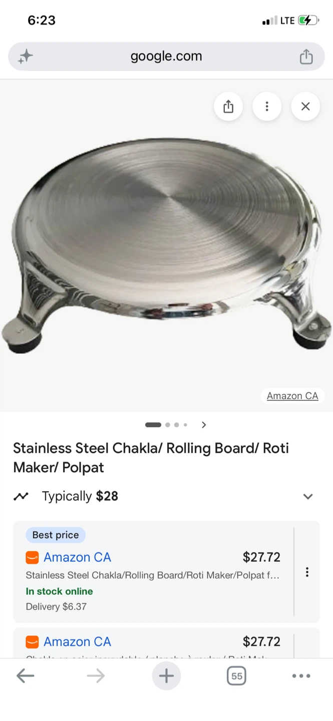 Stainless Steel Chakla Rolling Board - photo 5