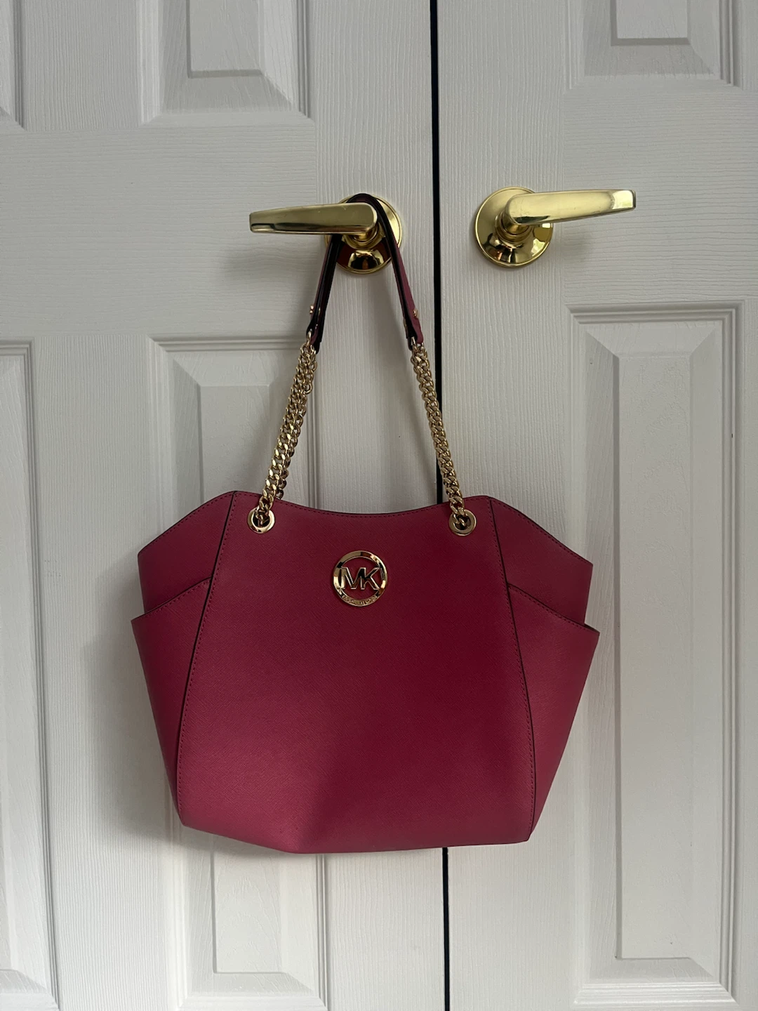 Michael Kors Pink Saffiano Leather Tote Bag