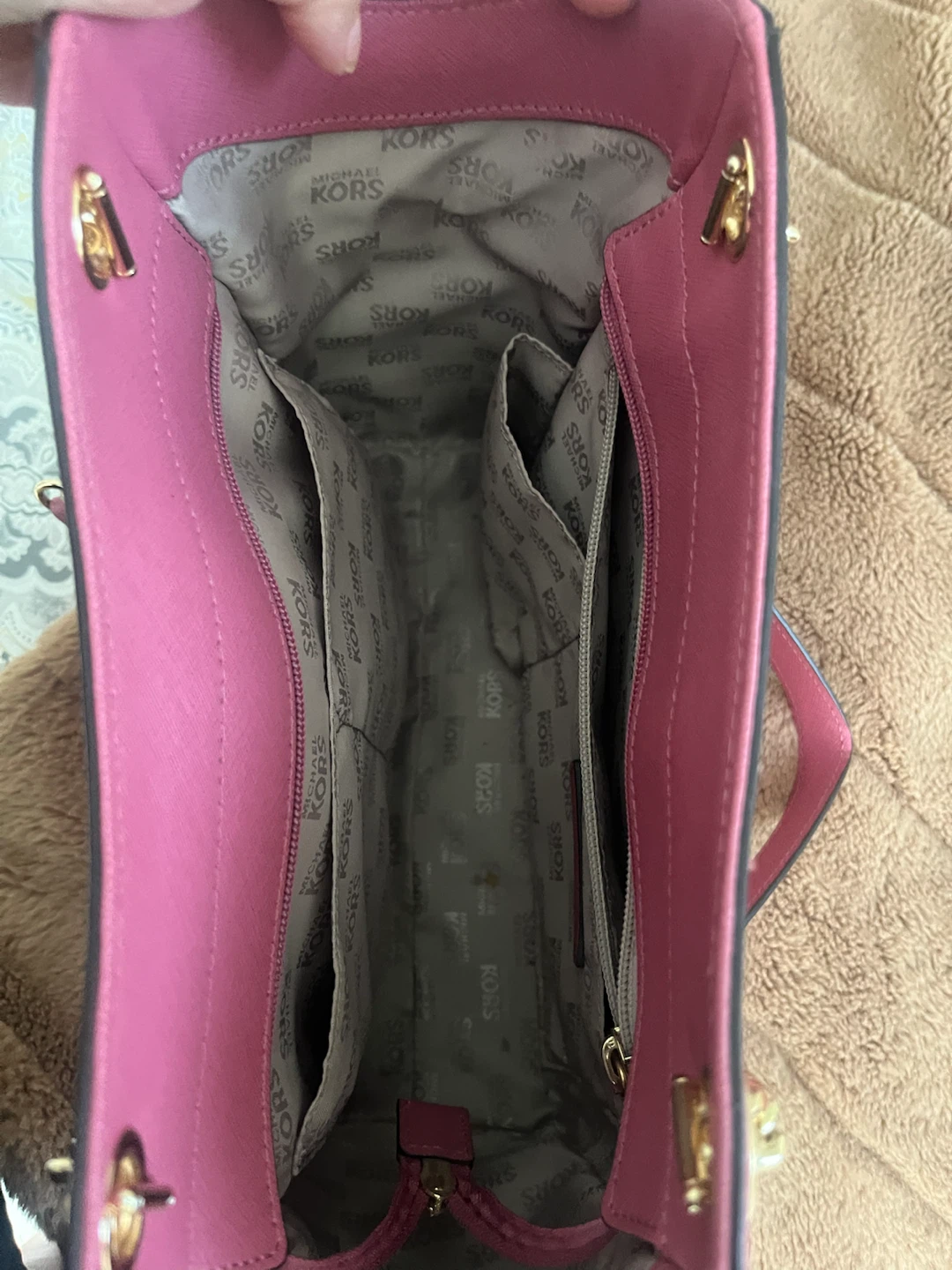 Michael Kors Pink Saffiano Leather Tote Bag - photo 2