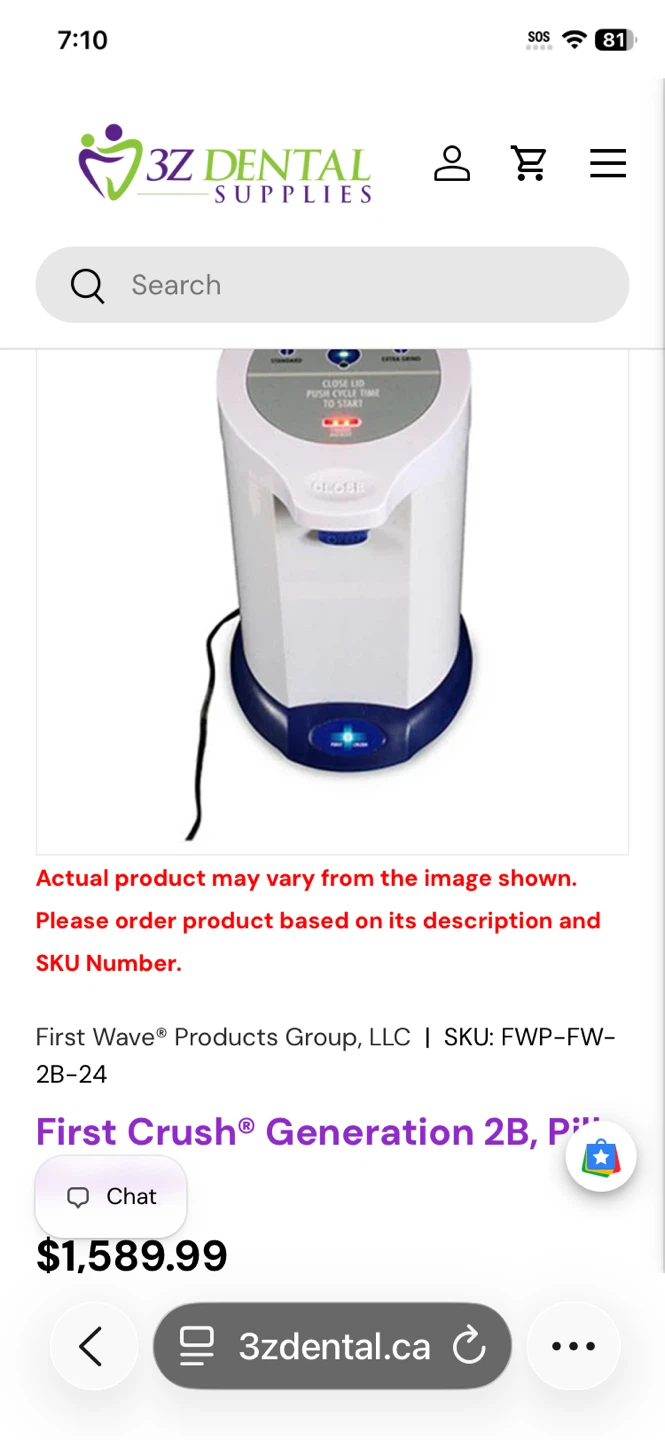 First Crush Gen 2B Automated Pill Crusher