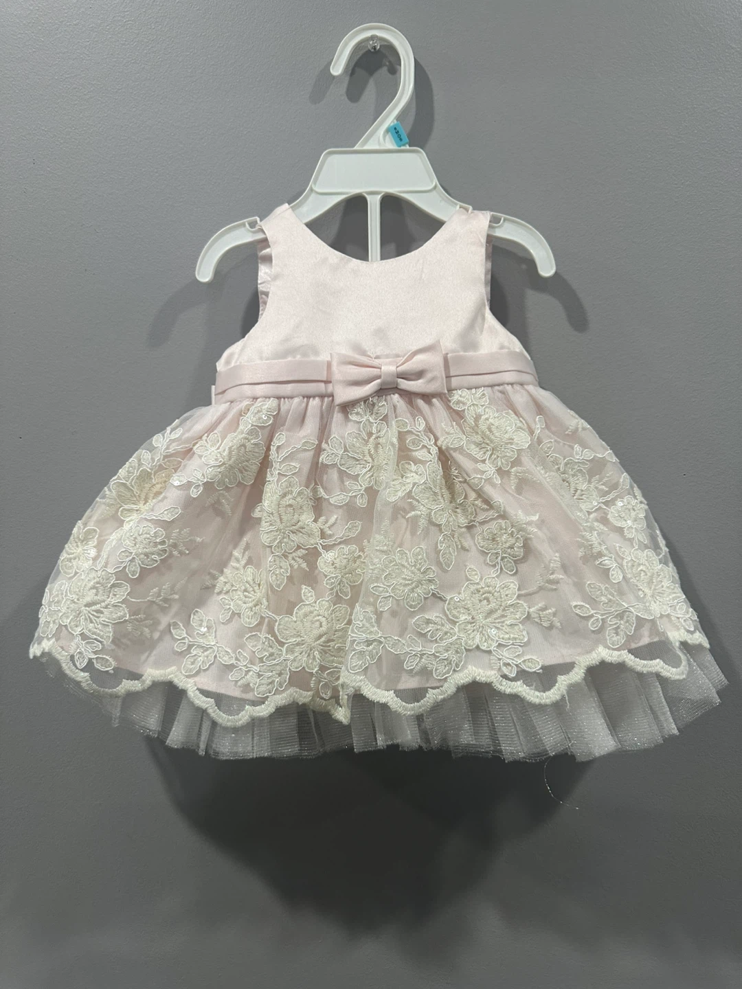 Baby Girl's Pink Lace Dress and Bloomer Set
