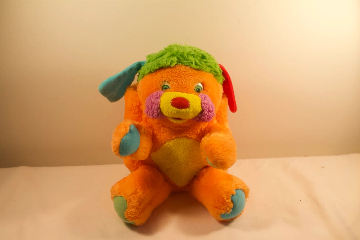 Orange Popple Vintage Plush Toy