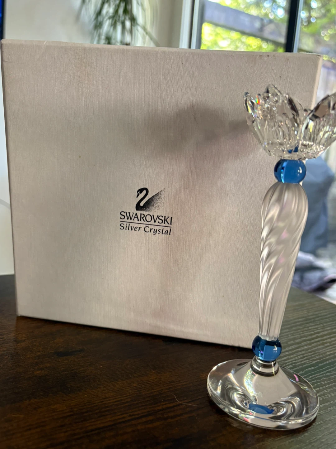 Swarovski Blue Flower Candle Holder - photo 2
