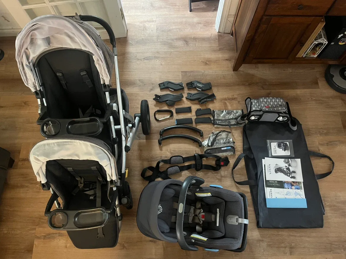 UPPAbaby Vista V2 Double Stroller with Mesa Car Seat