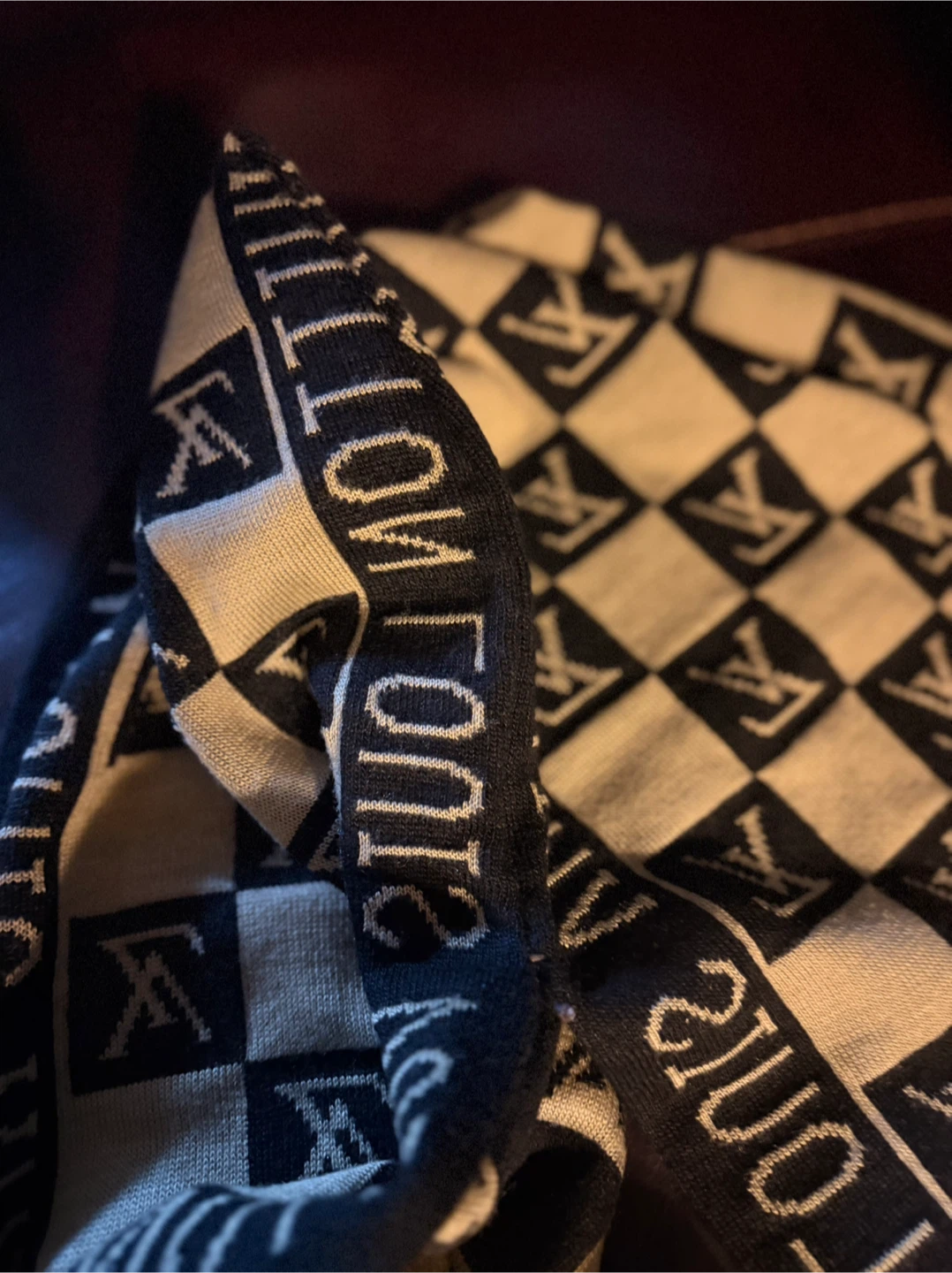 Stylish LV Inspired Modified Hoodie Scarf EUC