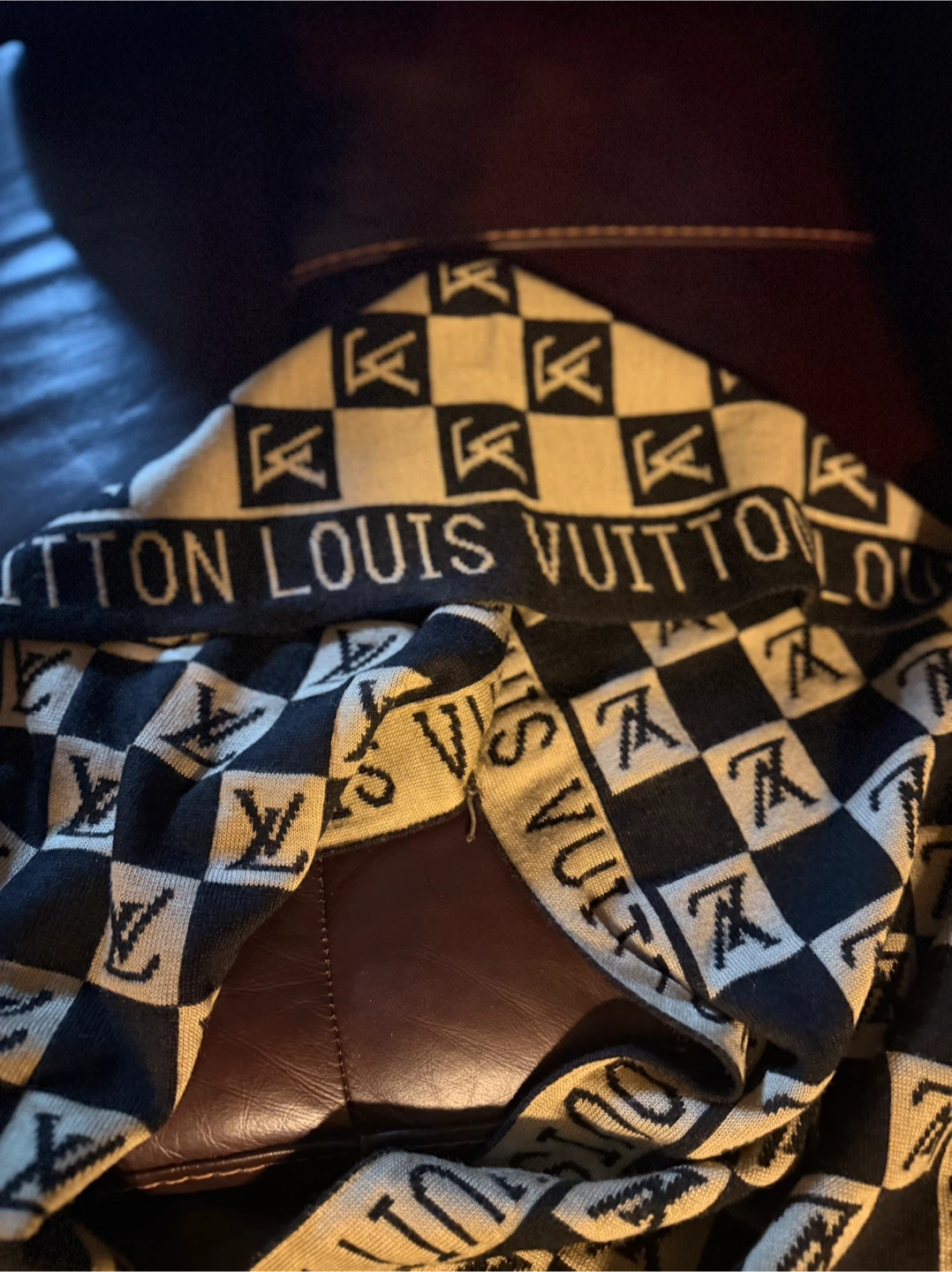 Stylish LV Inspired Modified Hoodie Scarf EUC - photo 5
