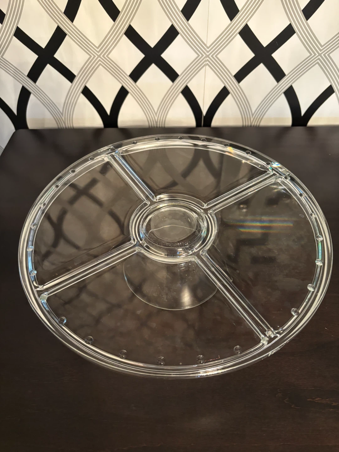 Glass Divided Serving Platter with Dome Lid - photo 3