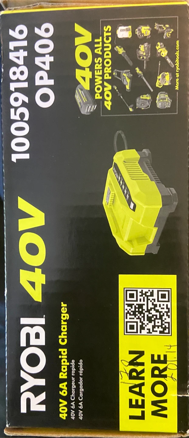 RYOBI 40V 6A Rapid Charger OP406 - photo 2