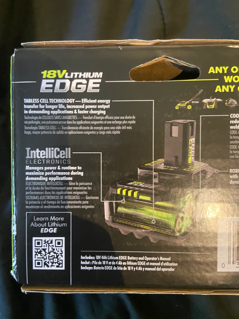 Ryobi ONE+ 18V Lithium EDGE 4Ah Battery PBP1104 - photo 4