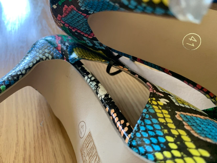 Colourful Snake Print Heels - Size 41 - photo 2
