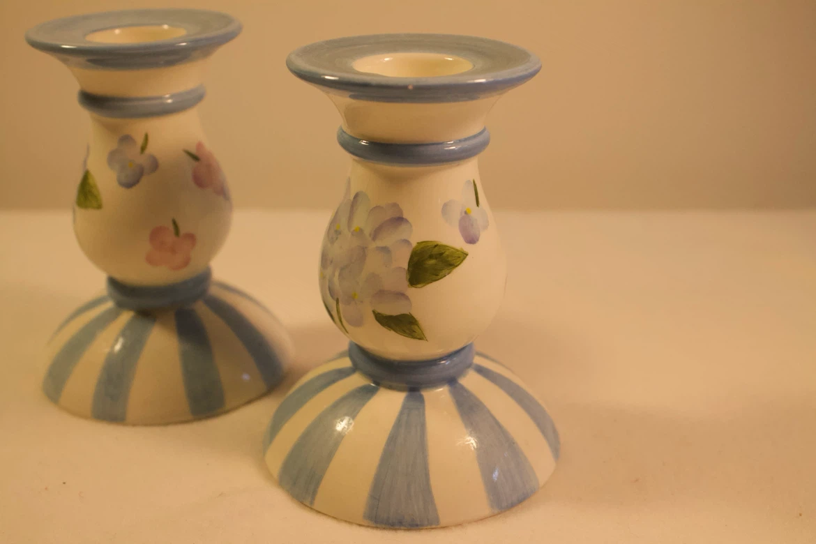 Candlestick Holders Pastel Pair, Summer Dew by Cheri Lane - photo 3