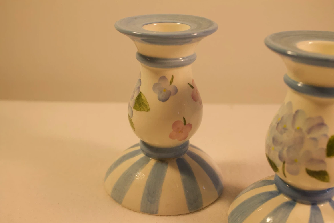 Candlestick Holders Pastel Pair, Summer Dew by Cheri Lane - photo 4
