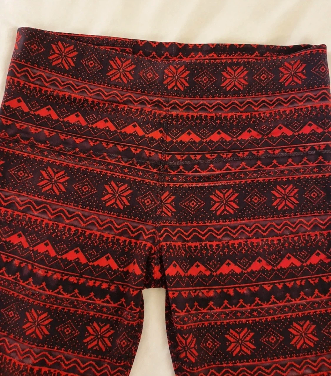 Red & Black Patterned Leggings - photo 2