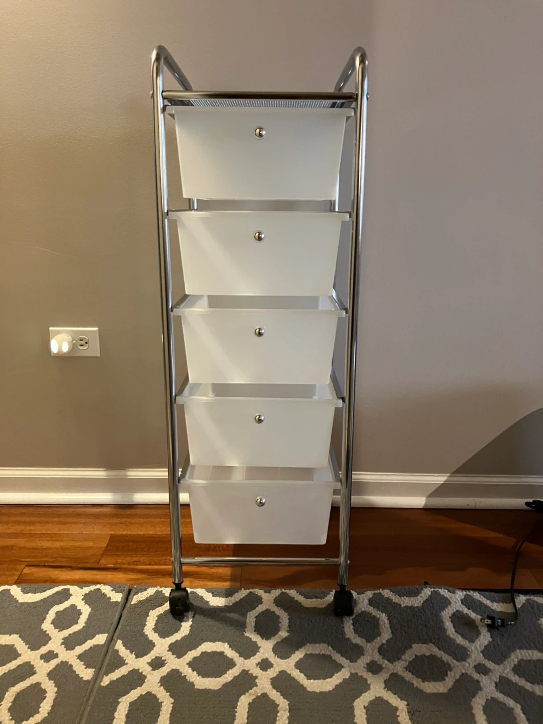Rolling Storage Cart with 5 Drawers