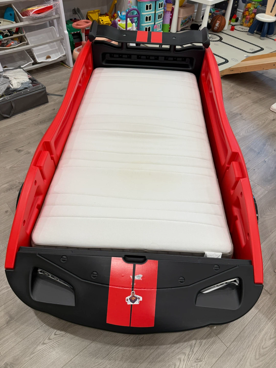 Children Race Car Twin Bed with mattress - photo 4