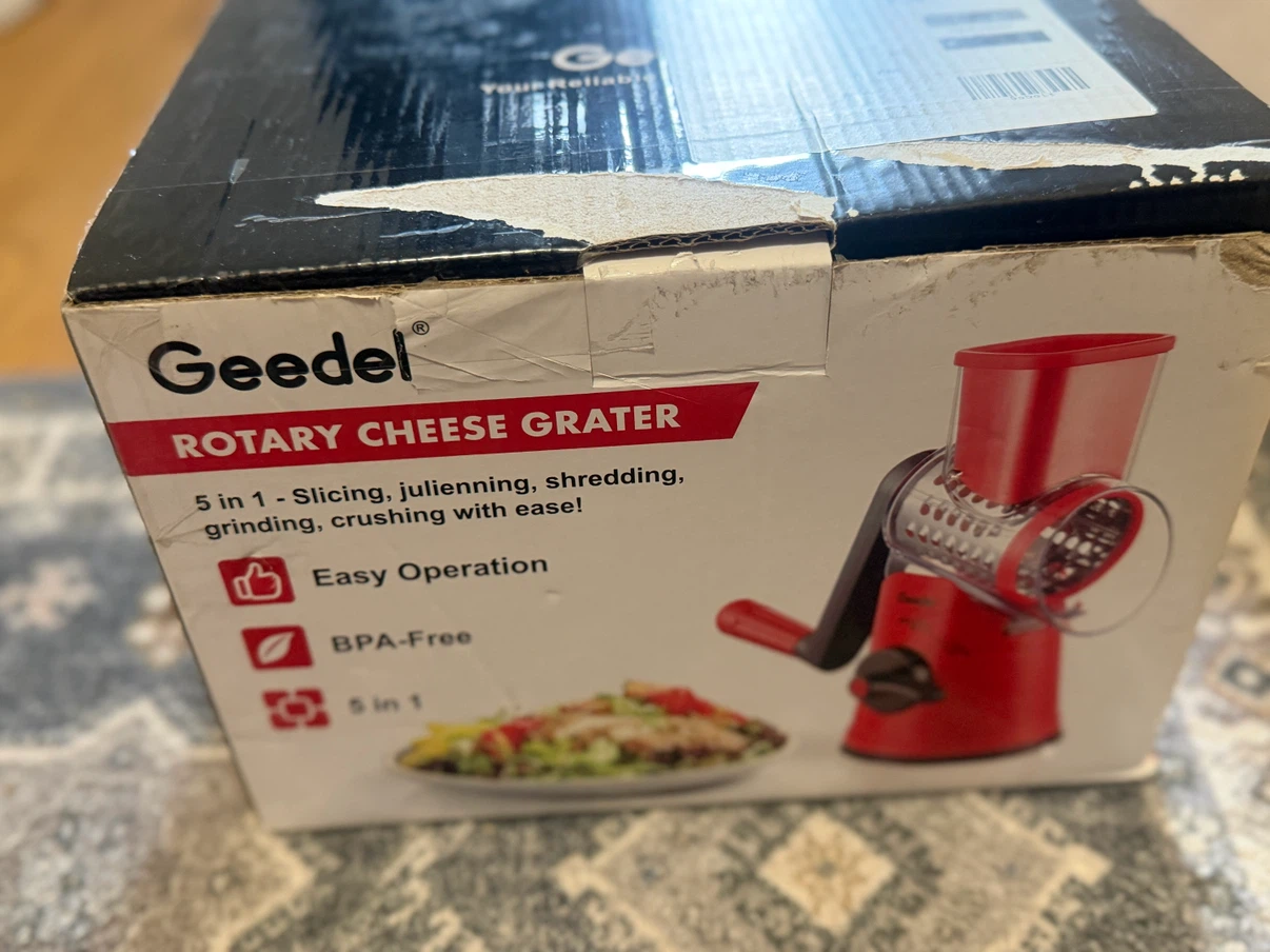 Geedel Rotary Cheese Grater with 5 Blades - photo 2