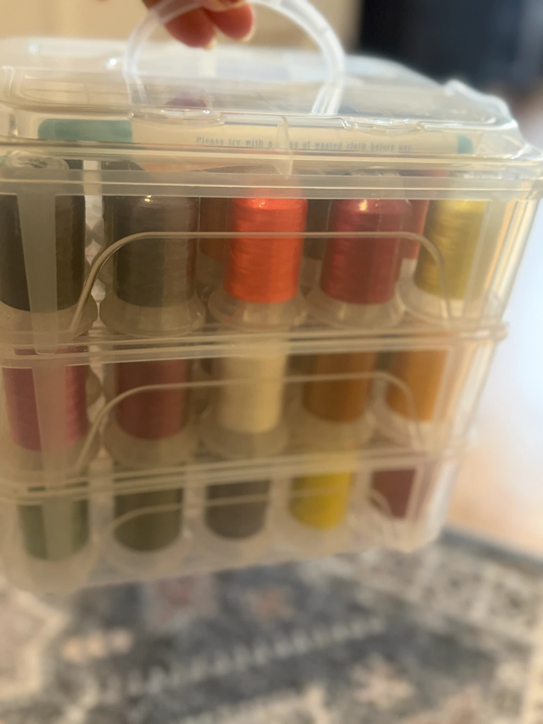Embroidery Thread Spool Organizer with Handle - photo 4