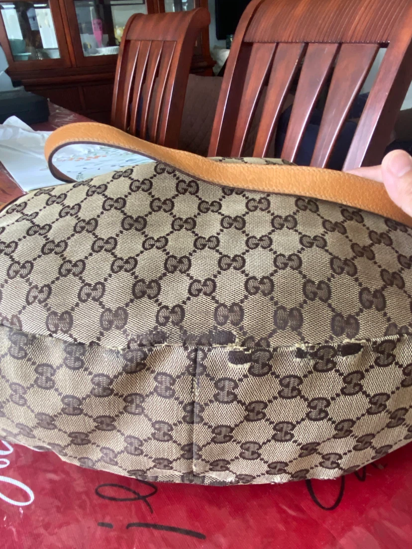 Gucci Monogram Canvas Hobo Bag - photo 3