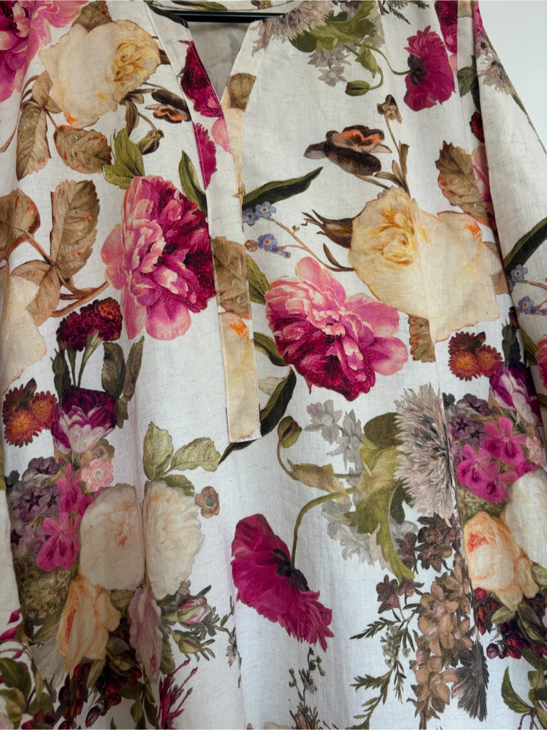 linen kurta winter season floral imported fabric - photo 2