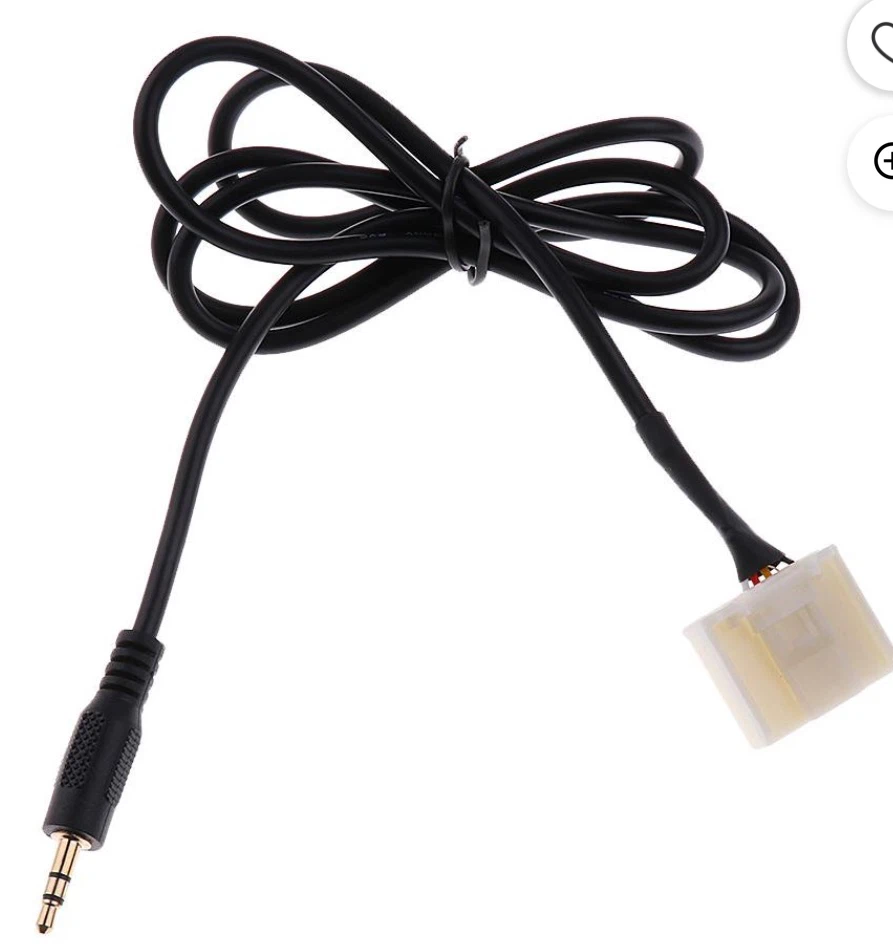 Toyota 20-Pin Car Auxiliary Audio Input Adapter Cable - photo 2