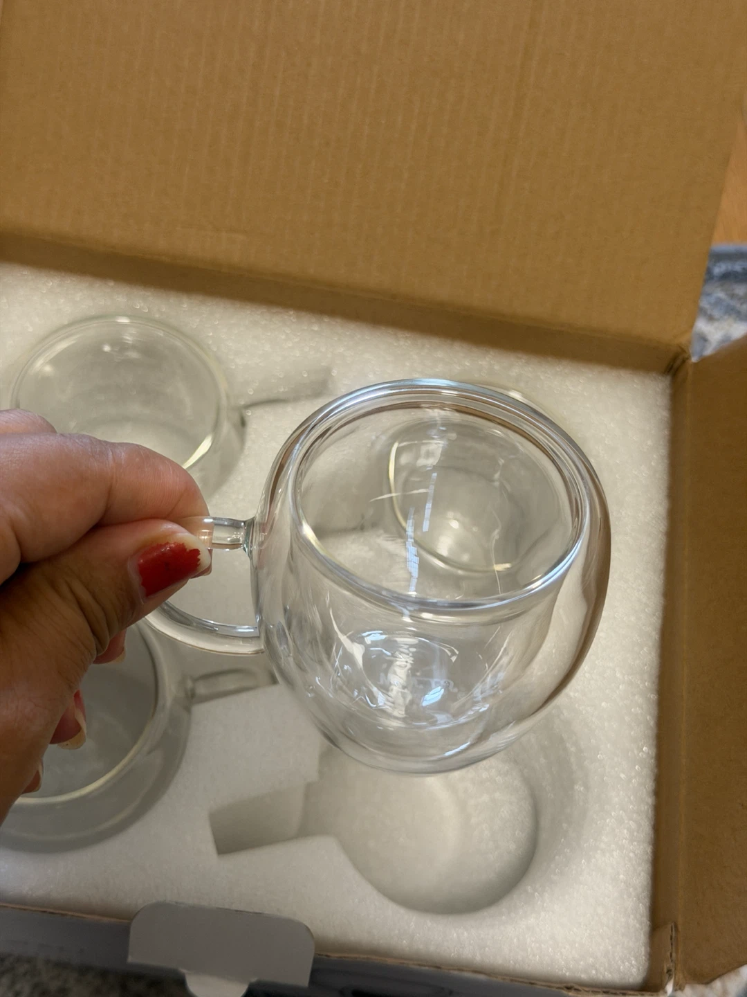 Wells Double Wall Glass Coffee Mugs - 4 pc Set - photo 2