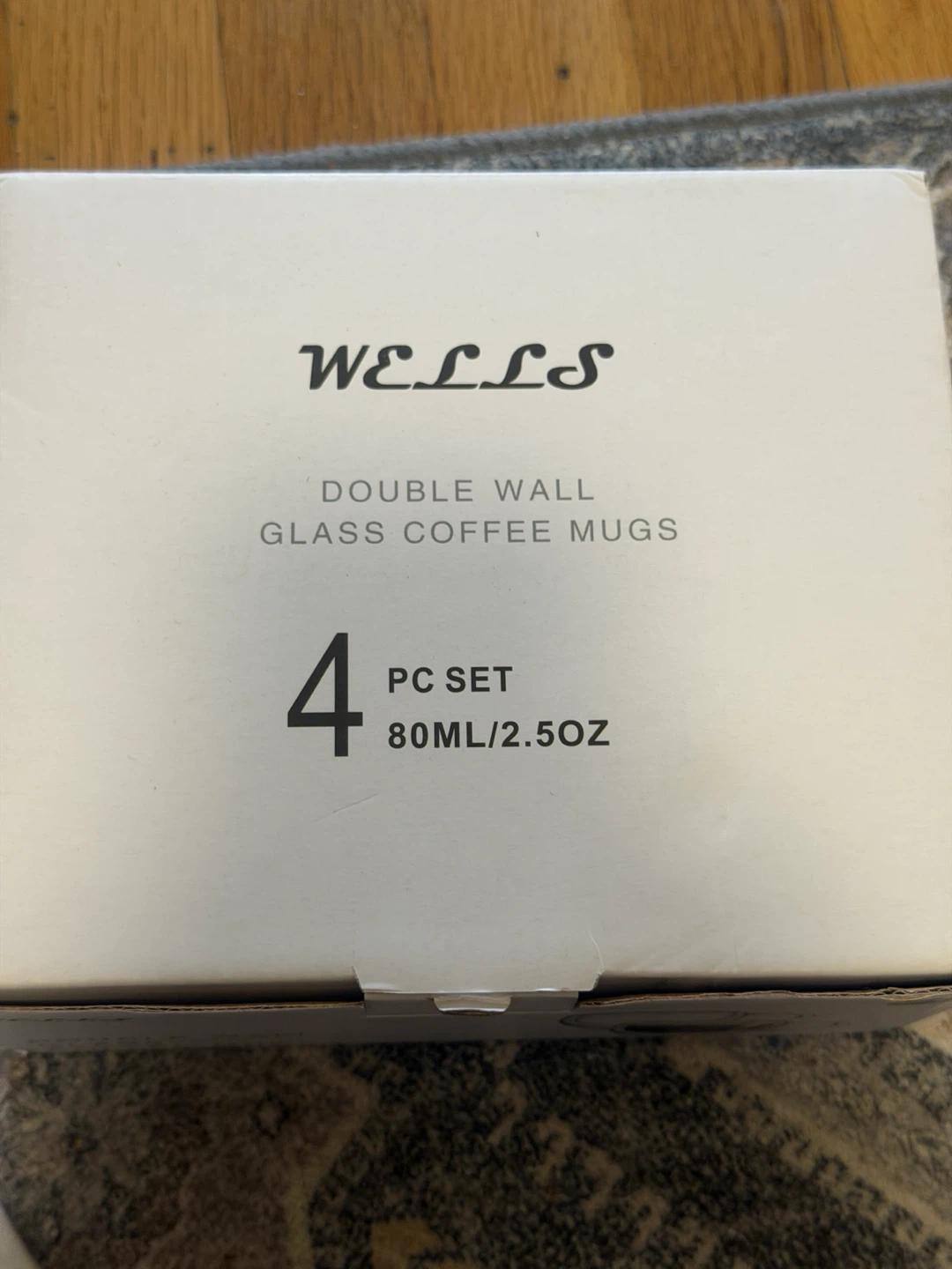 Wells Double Wall Glass Coffee Mugs - 4 pc Set - photo 3