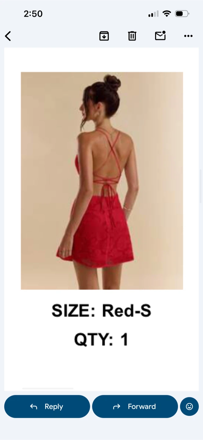 Red Backless Tie Strap Dress