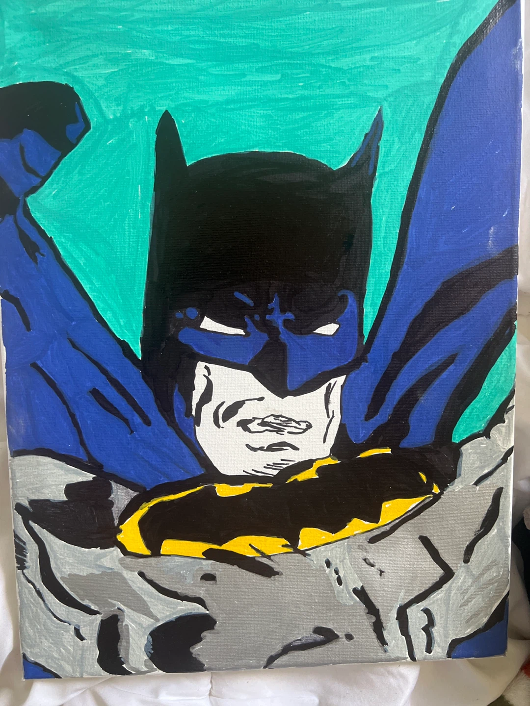 Hand-painted Batman Canvas Art