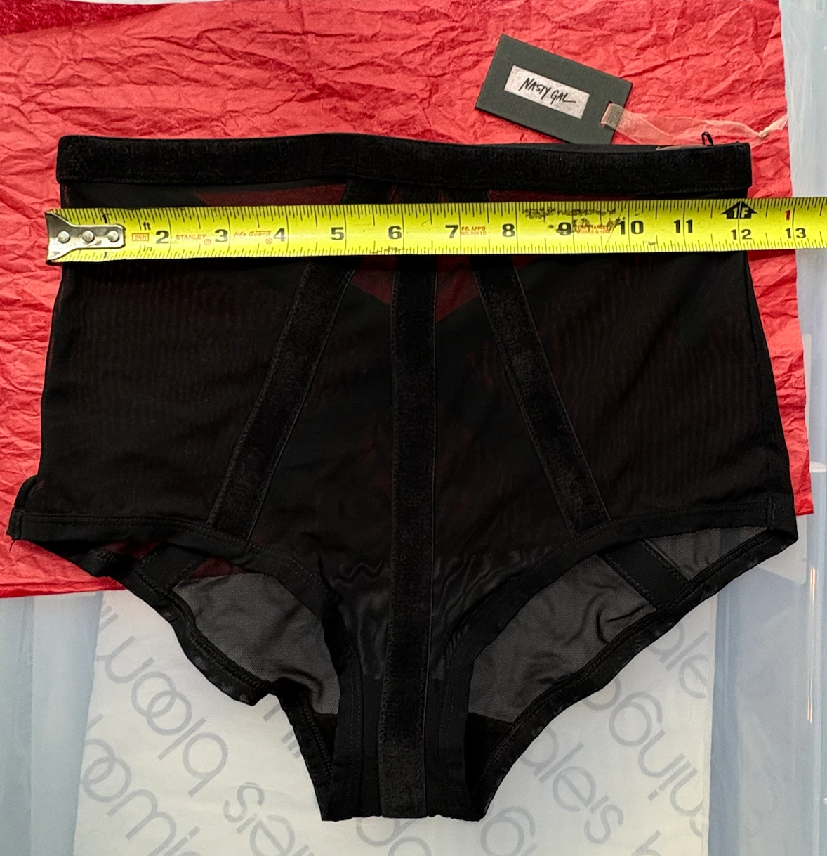 Nasty Gal Black Mesh High-Waisted Briefs - photo 3