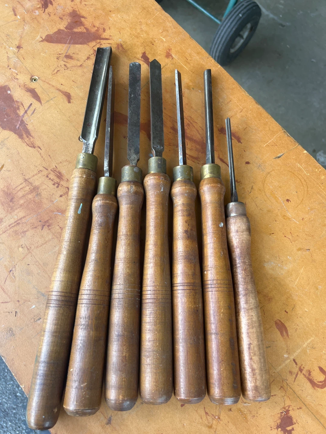 Set of 7 Woodturning Lathe Chisels