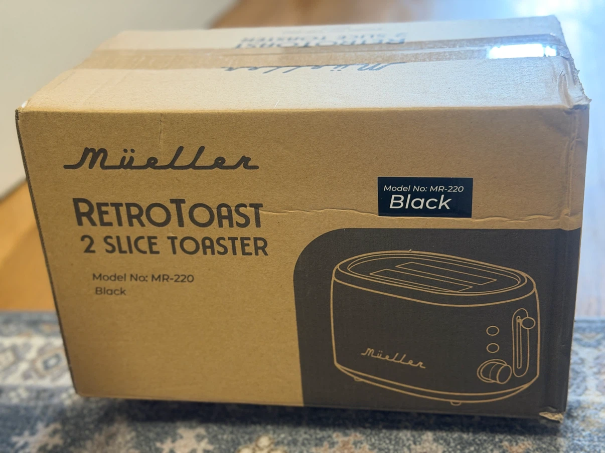 Mueller RetroToast 2 Slice Toaster - Black