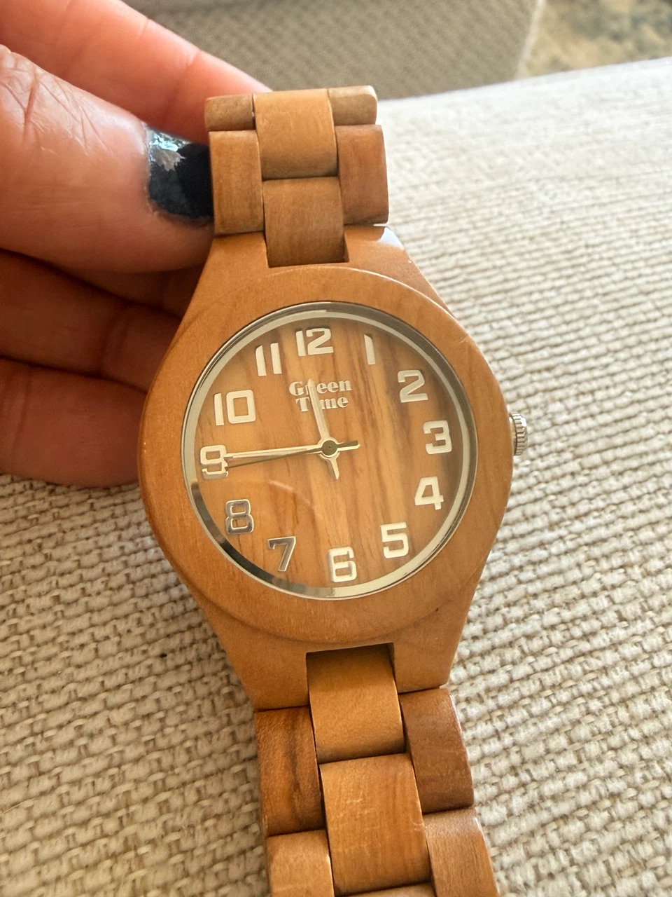 Green Time Wooden Watch