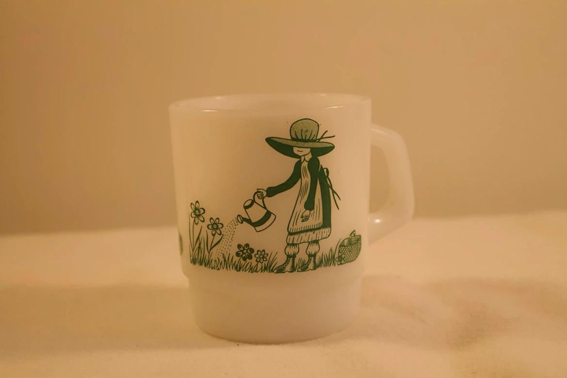 Cute Green Pyrex Coffee Mug