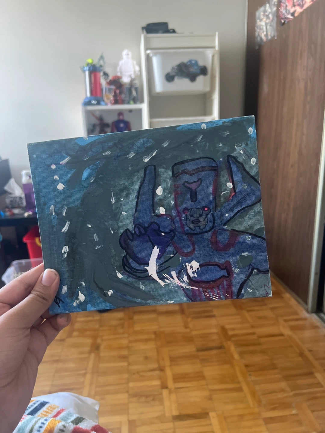 Hand-painted Galactus Canvas Art