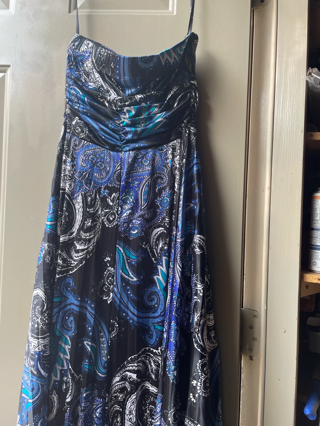 Strapless Paisley Maxi Dress