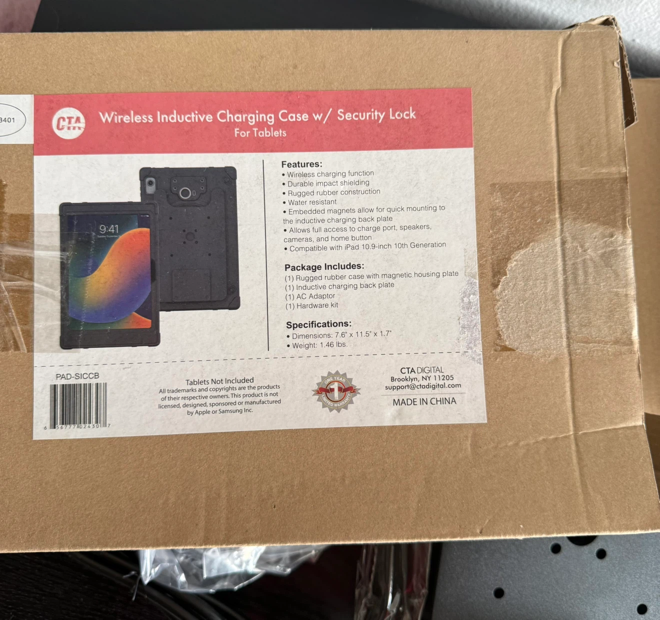 CTA Digital iPad 10th Gen Wireless Charging Case