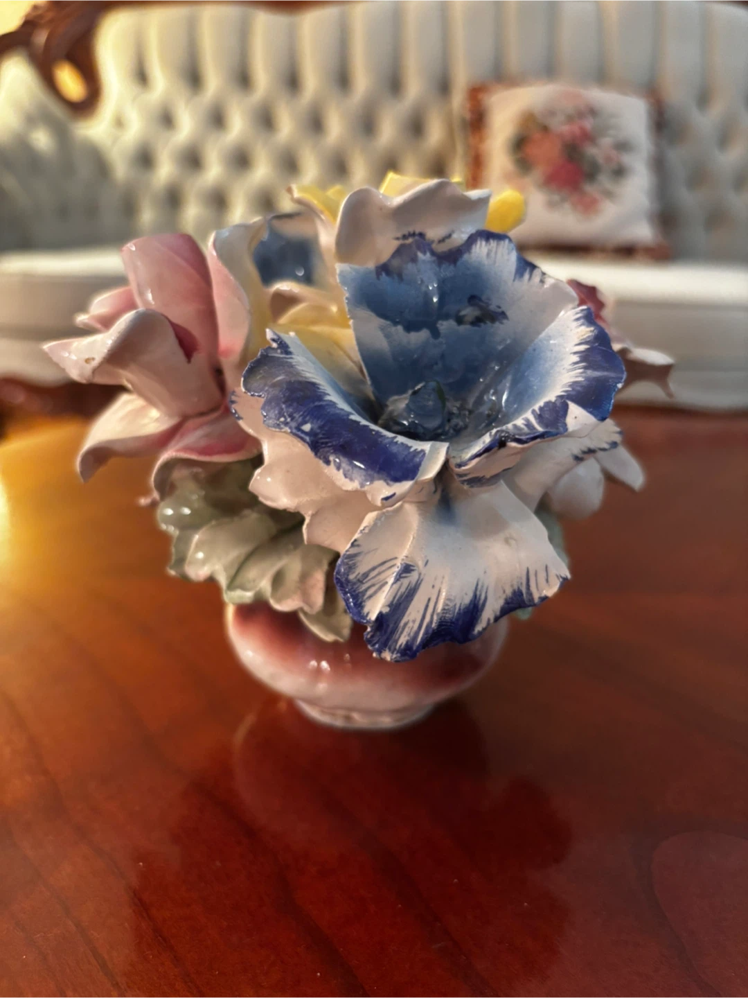 Porcelain Flower Arrangement Figurine - photo 5