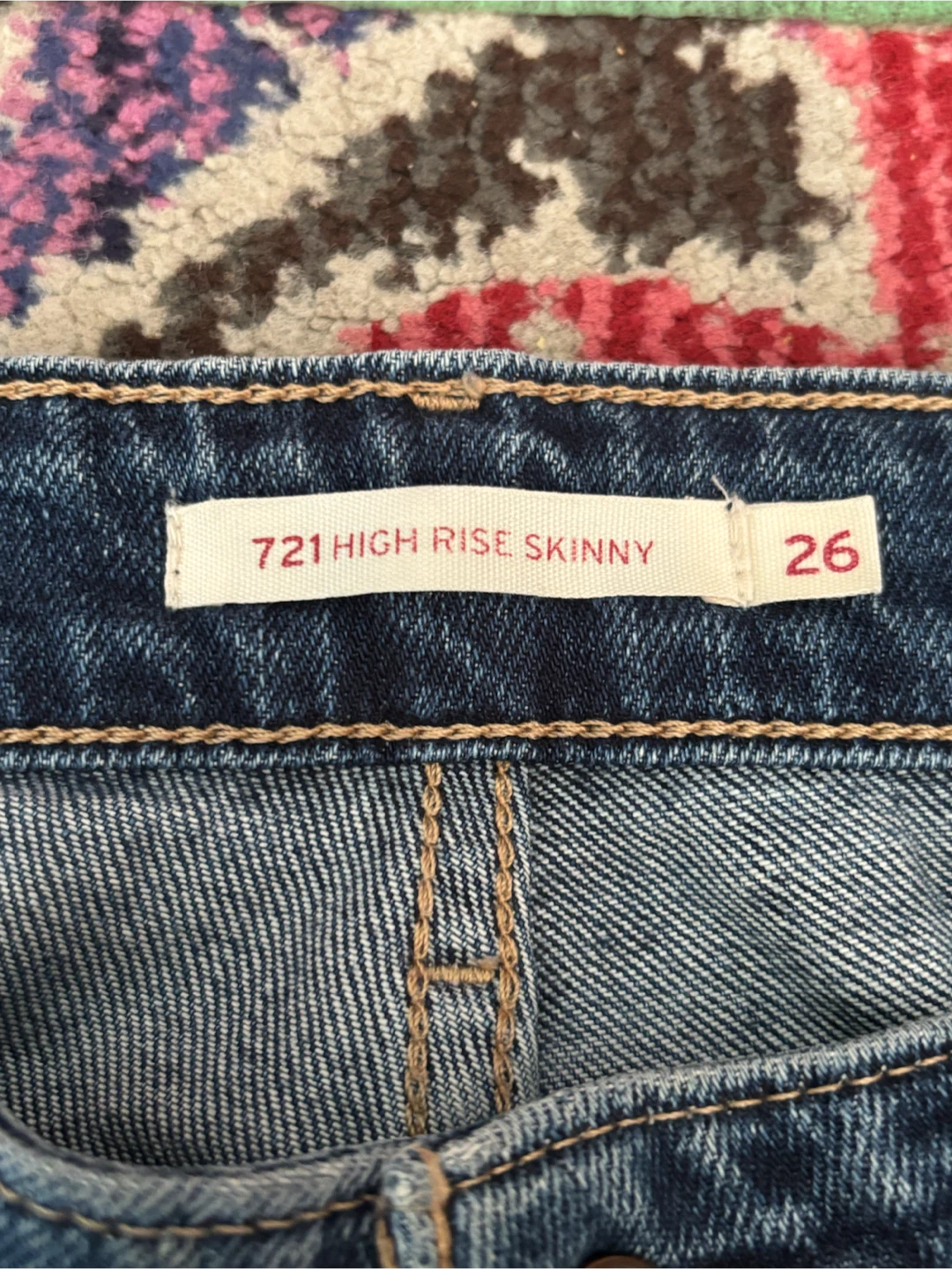 Levi's 721 High Rise Skinny Jeans Size 26 - photo 2