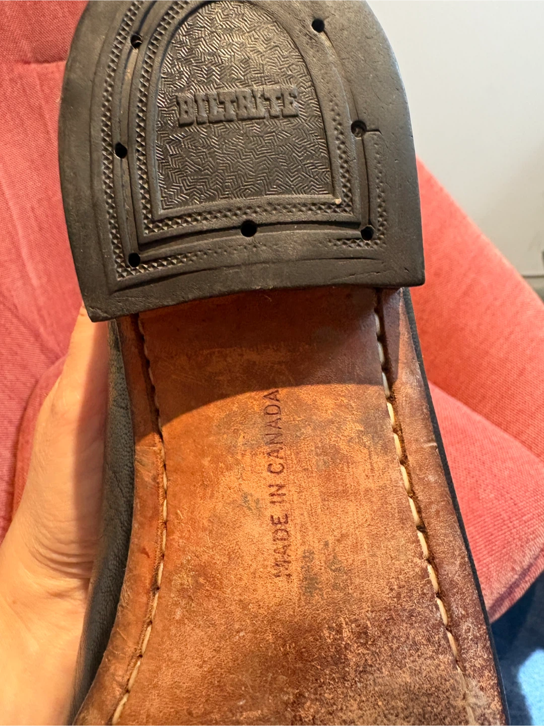 Vintage Men's Black Leather Loafers (9) - photo 3