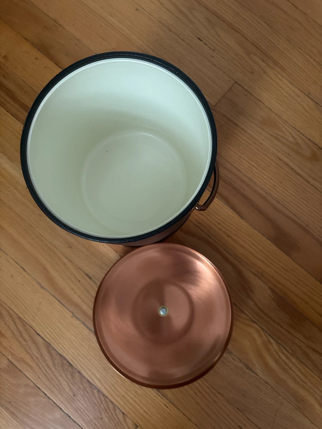 Copper and black insulated ice bucket - photo 2