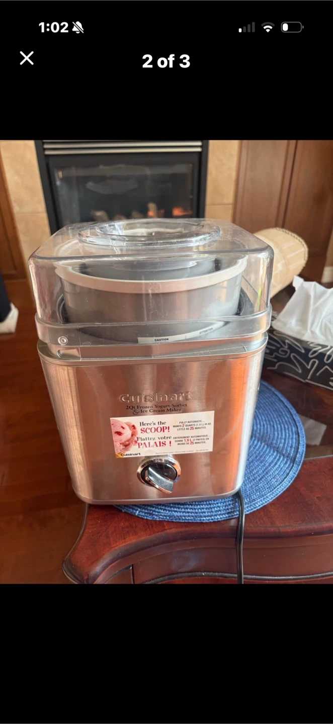 Cuisinart 2Qt Frozen Yogurt, Sorbet & Ice Cream Maker