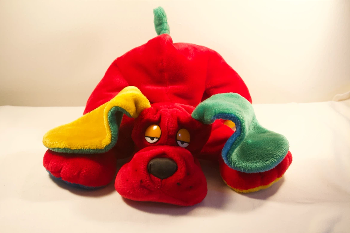 Retro Colourful Dog Plushie