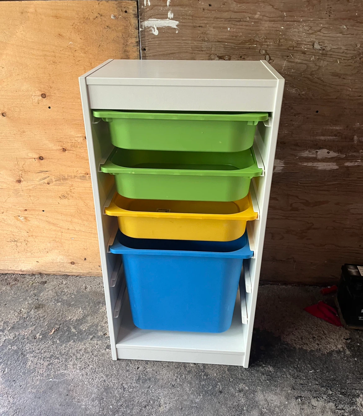 White Ikea Trofast Storage Unit & pick your bin colours