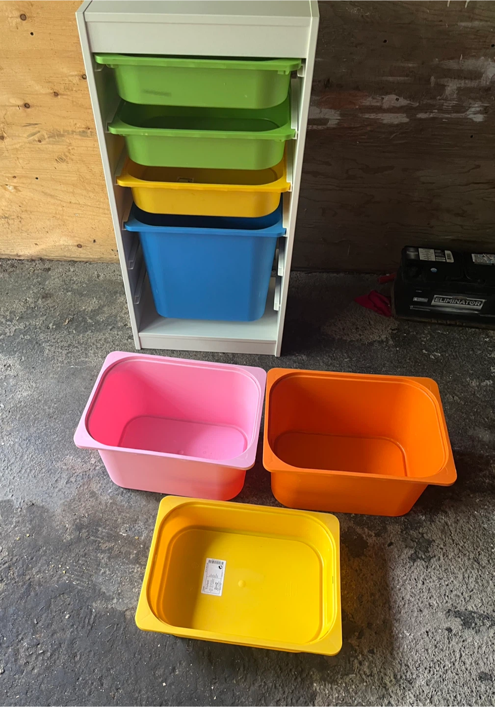 White Ikea Trofast Storage Unit & pick your bin colours - photo 5