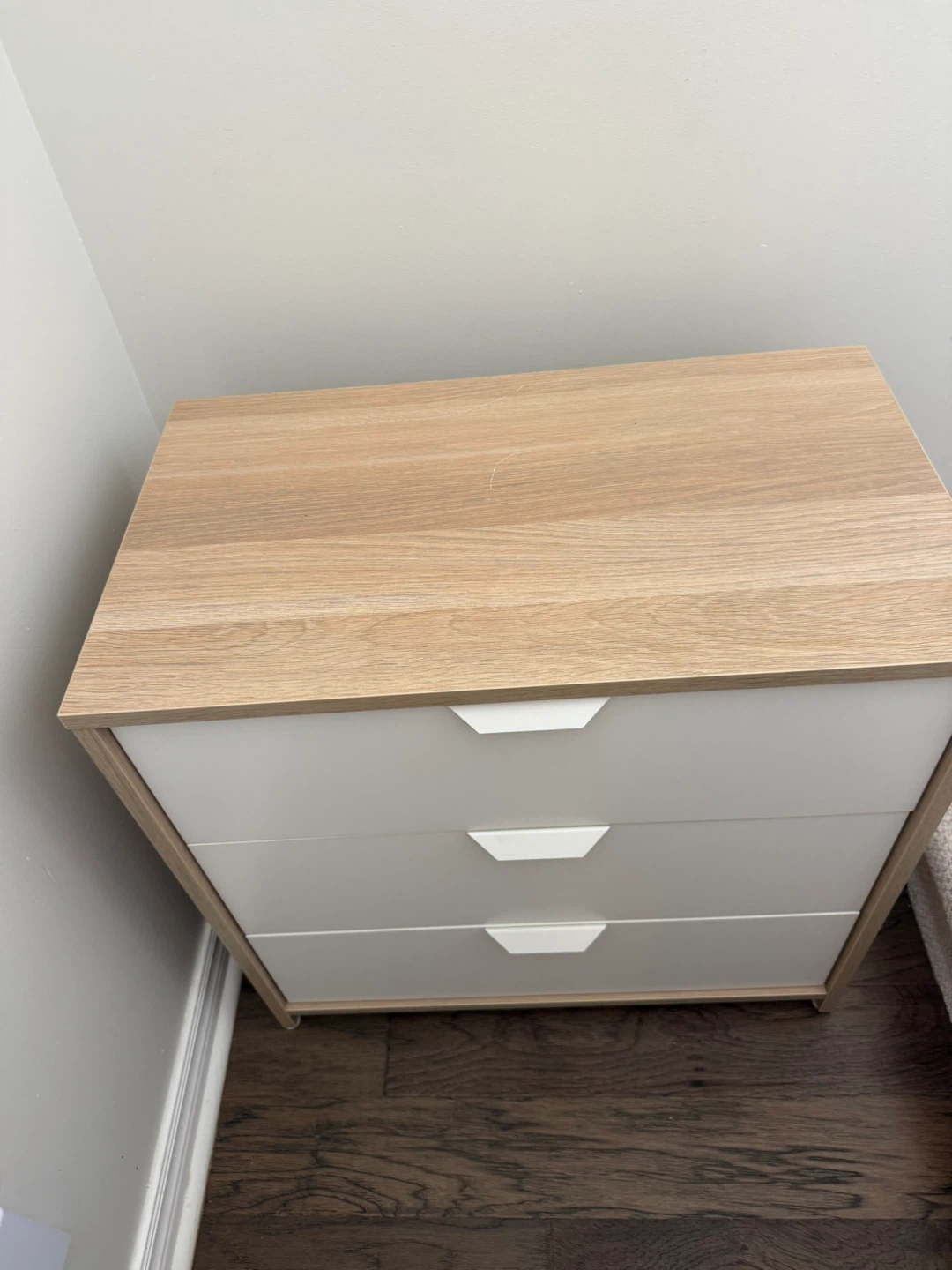 IKEA Askvoll 3 Drawer Dresser - Oak/White - photo 2
