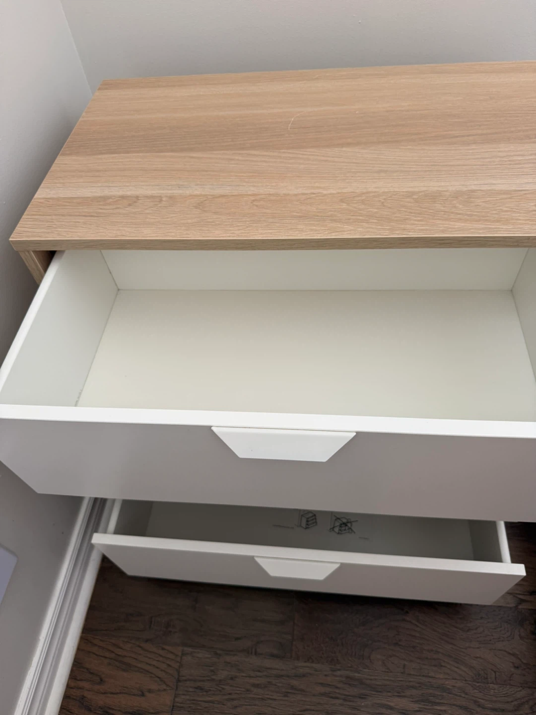 IKEA Askvoll 3 Drawer Dresser - Oak/White - photo 5