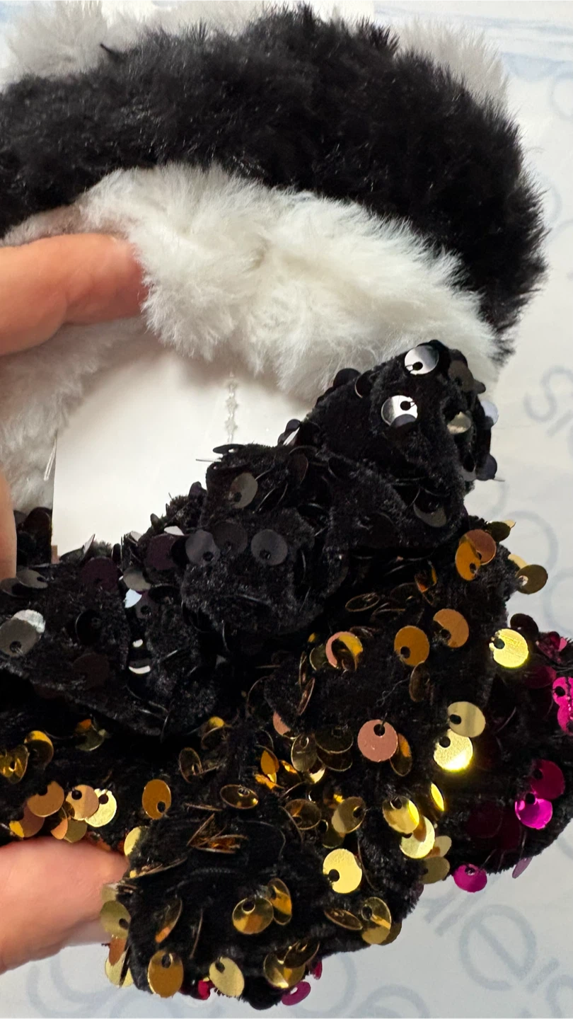 Nicole Miller Faux Fur & Sequin Scrunchies Set - photo 4