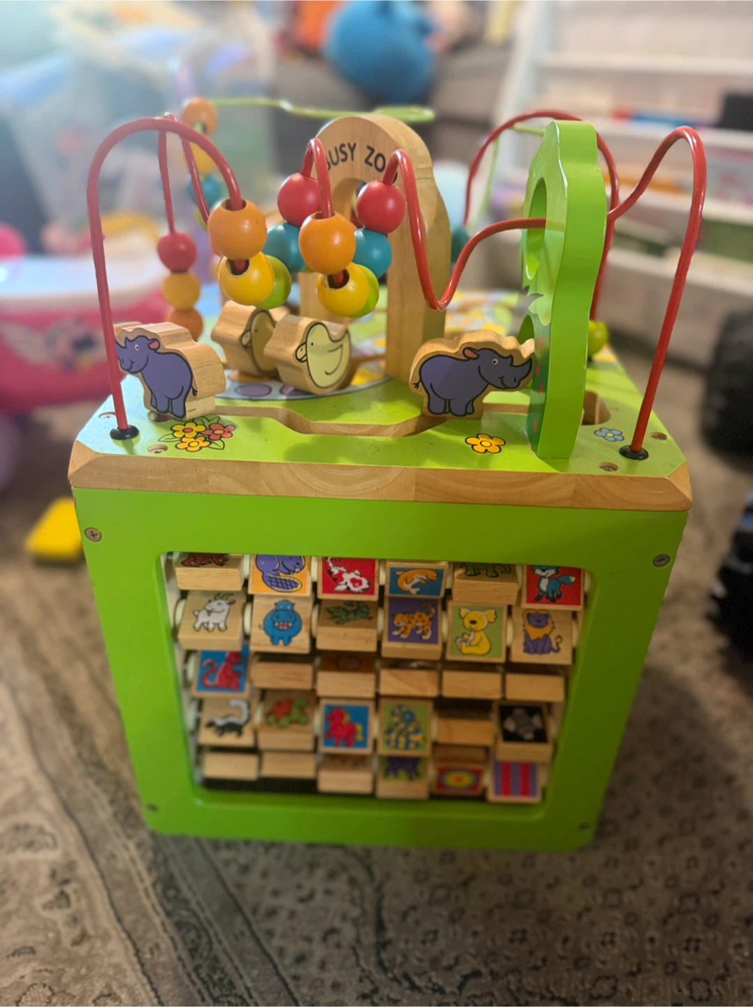 Parents Busy Zoo Wooden Activity Cube